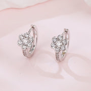 Luxury Floral Sparkling stone Earrings – sparkling stone earrings, close-up