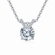Solitaire Sparkling stone V-Chain Necklace – sparkling stone necklace, styling detail
