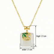 Square Jade Bamboo Leaf Necklace – jade necklace
