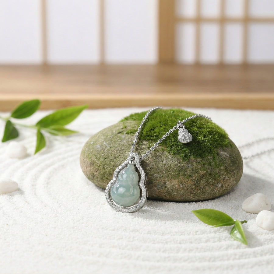 Double Gourd Jadeite Pendant Necklace – jade necklace