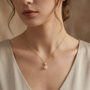 Floral Leaf Pearl Pendant Necklace – pearl necklace