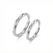 Twisted Couple Rings with CZ Accents – zircon ring