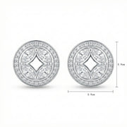 Circular CZ Halo Stud Earrings – zircon earrings