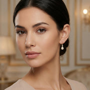 Pearl Drops with Polished Hooks – pearl earrings, side detail
