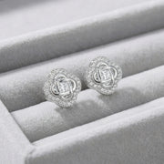 Quatrefoil Knot Stud Earrings – sterling silver earrings