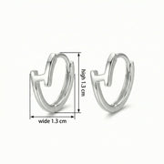 Lightning Bolt Huggie Hoop Earrings – sterling silver earrings