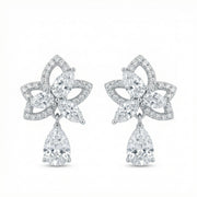 Lily-Inspired Floral Drop Earrings – sterling silver earrings
