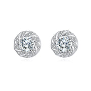 Floral Sparkling stone Stud Earrings – sparkling stone earrings