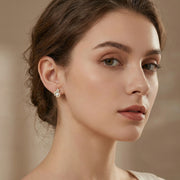Pearl Shooting Star Stud Earrings – pearl earrings, side detail