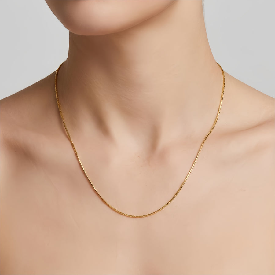 Gold-Plated Chain Necklace with Charm – gold-plated necklace