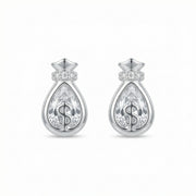 Money Bag Stud Earrings – sterling silver earrings, side detail