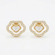 Heart Mother-of-Pearl Ruyi Studs – mother-of-pearl earrings, side detail