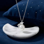 Shooting Star Pearl Necklace – pearl necklace, side detail
