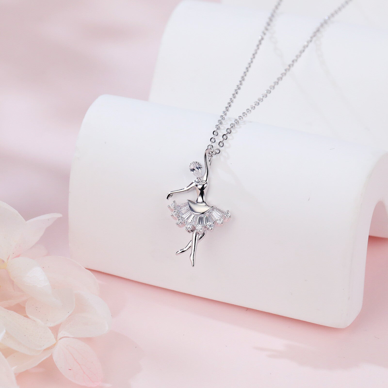 Ballerina Sparkling stone Pendant Necklace – sparkling stone necklace