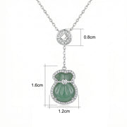 Green Jade Money Bag Pendant Necklace – jade necklace