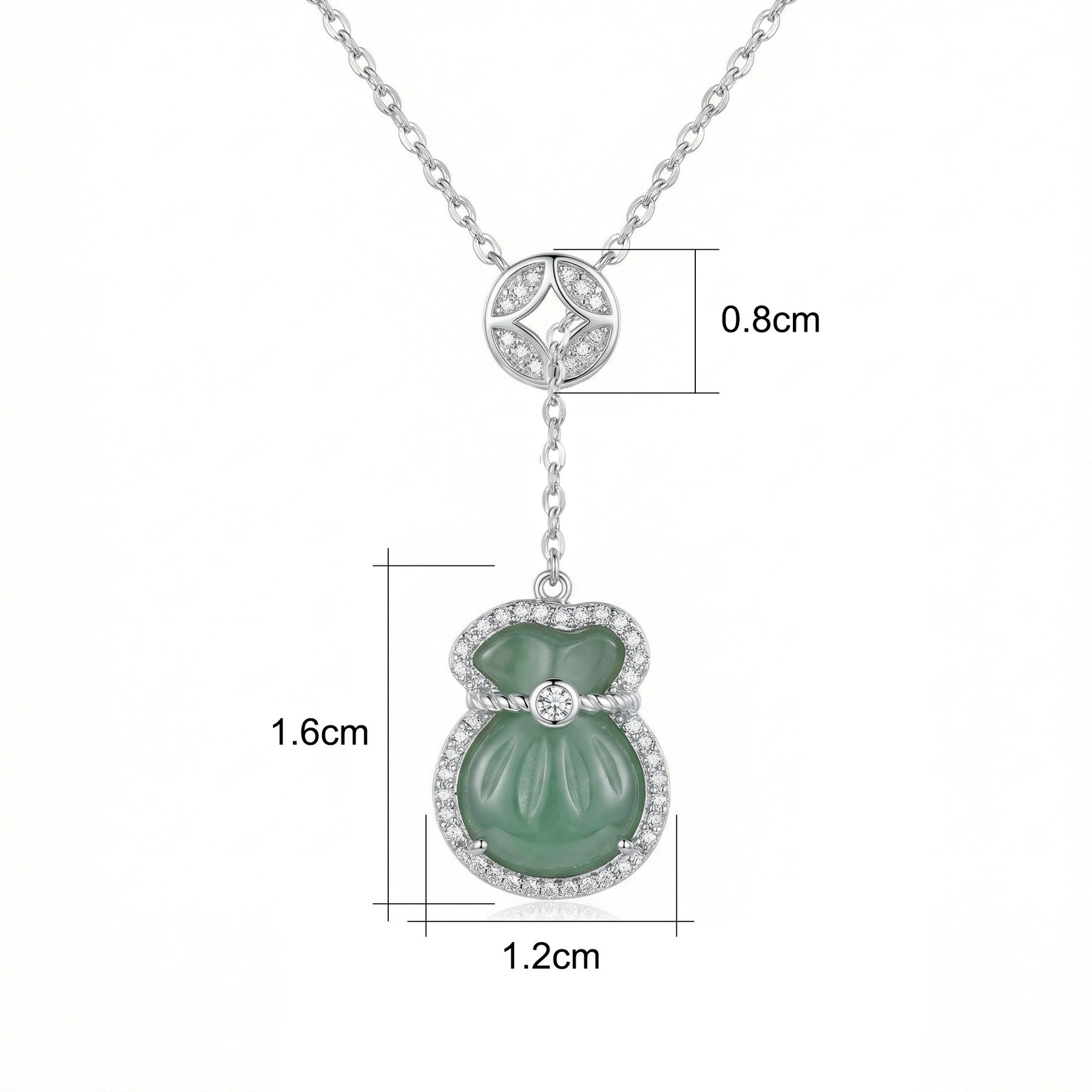 Green Jade Money Bag Pendant Necklace – jade necklace
