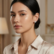 Swan Studs with Pearl and Marquise Accents – pearl earrings