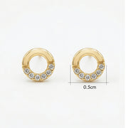 Open Circle Stud Earrings – sterling silver earrings
