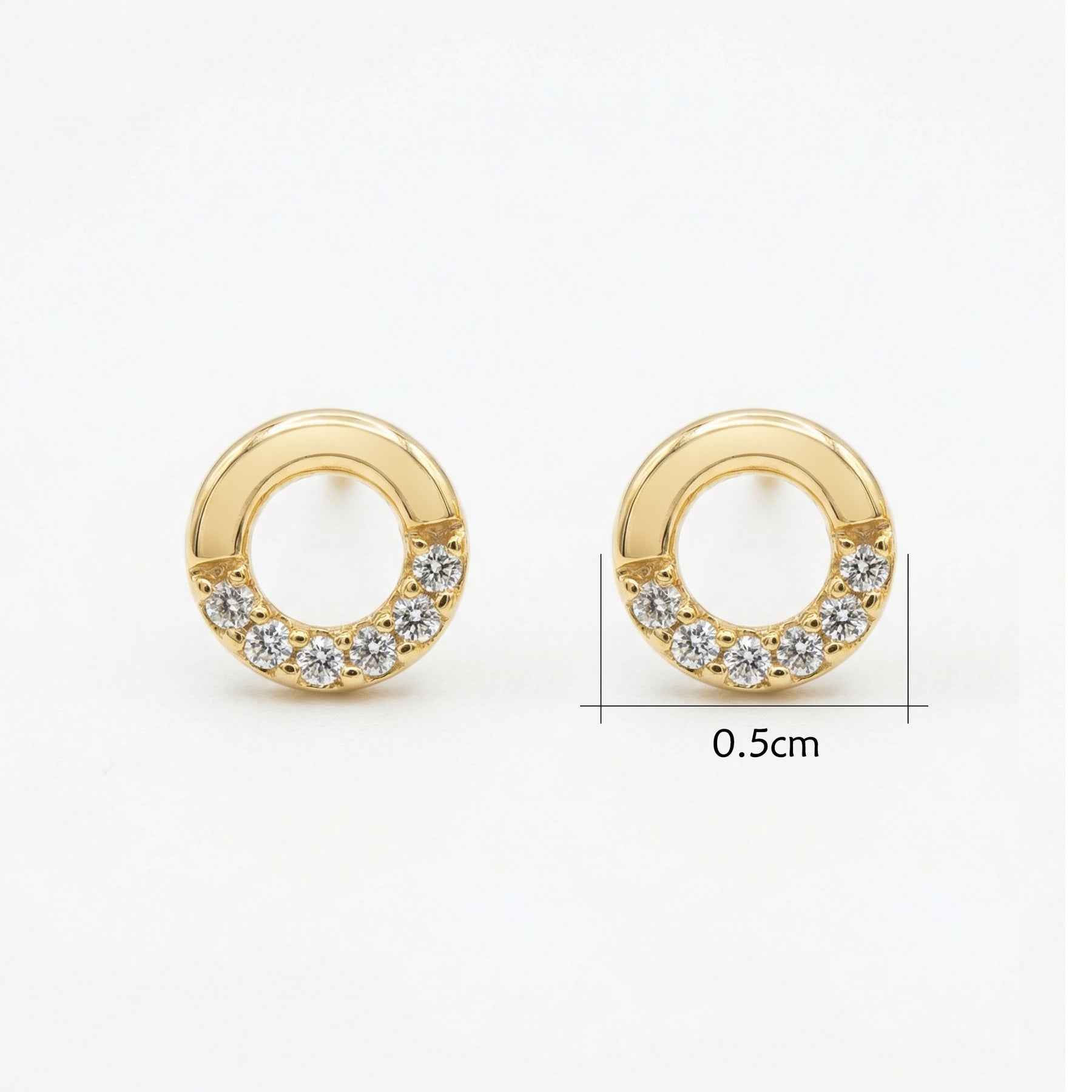 Open Circle Stud Earrings – sterling silver earrings