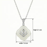 Sparkling stone Flower Pearl Pendant Necklace – pearl necklace, side detail