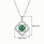 Quatrefoil Green Jadeite Necklace – jade necklace