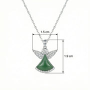 Angel Wings Green Agate Necklace – agate necklace