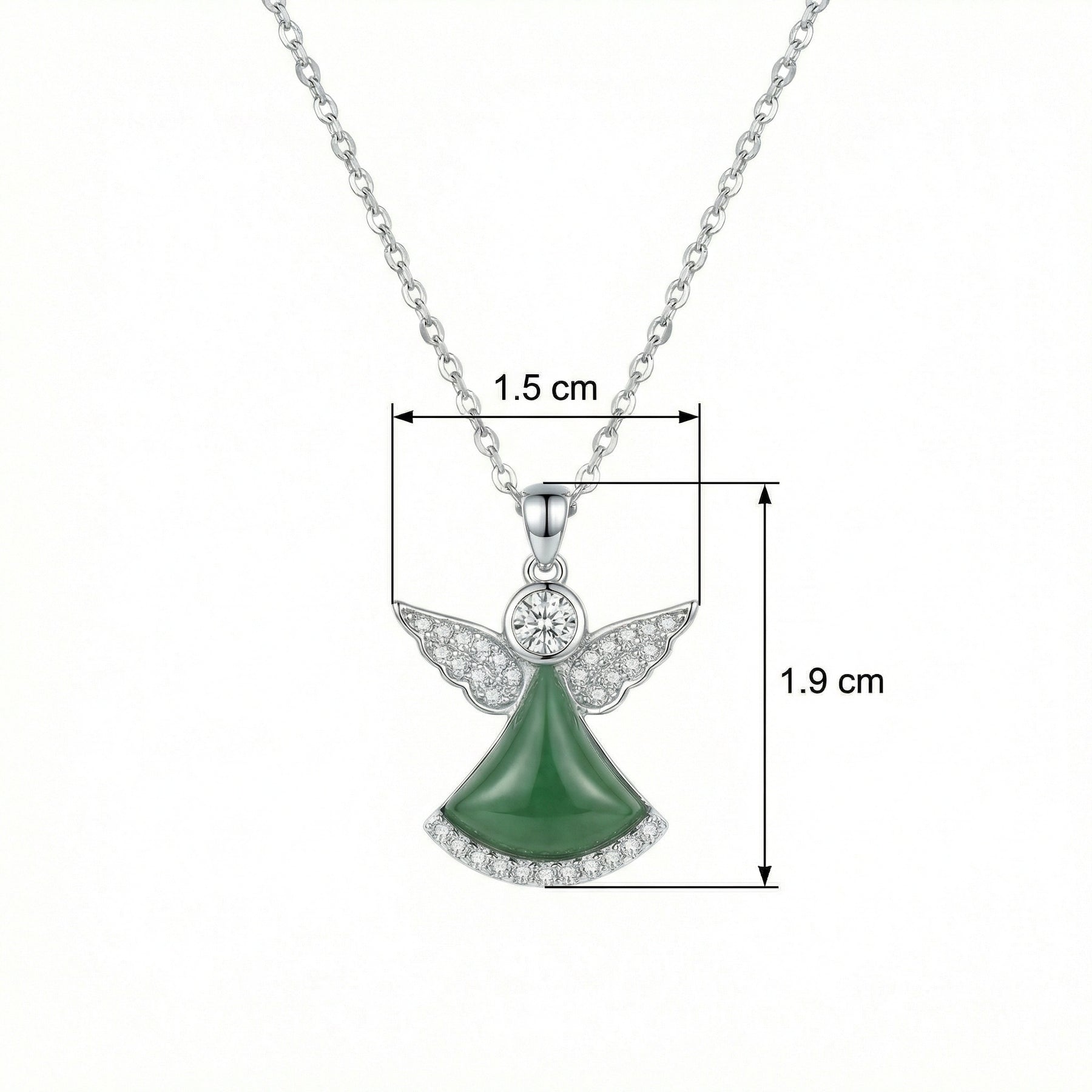 Angel Wings Green Agate Necklace – agate necklace