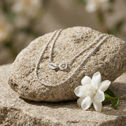 Italian Beaded Tube Chain Necklace – sterling silver necklace