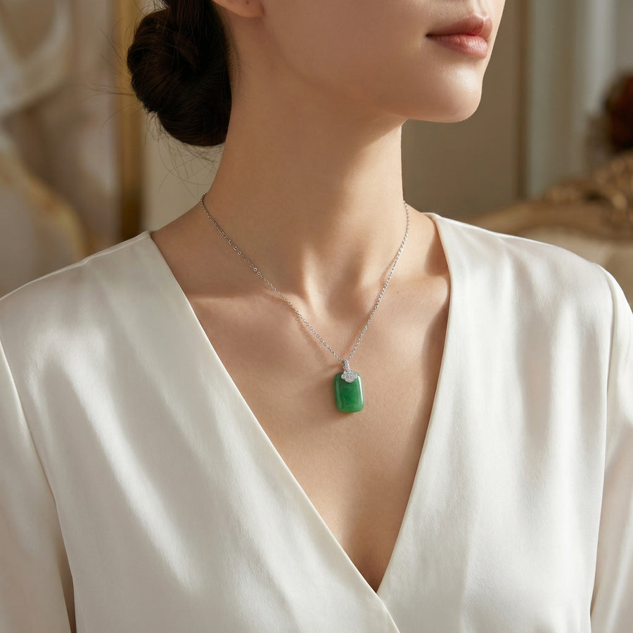 Jade Cloud Shape Pendant Necklace – jade necklace