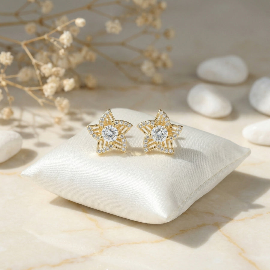 Celestial Star Stud Earrings – sterling silver earrings